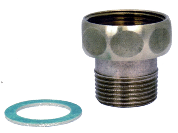 Toon details van Schroefkoppeling met schroefdraadtuit en wartelmoer Afbeelding van Schroefkoppeling met schroefdraadtuit en wartelmoer