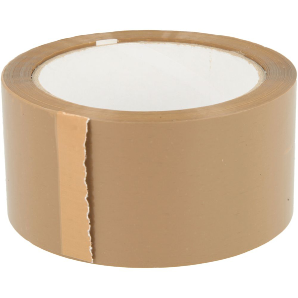 Picture of PP-plakband, 50 mm x 66 m, bruin
