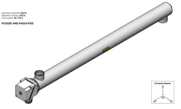 Picture of RVS doorstroomverwarmer
