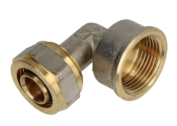 Picture of Messing koppelingen met knelring voor PEX/PERT-buis knie/IS