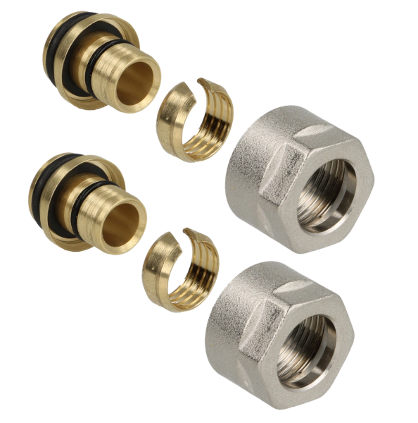 Picture of Aluminium knelkoppeling 14-20 x 2,0, voor meerlaags verbindingsbuizen, 2 stuk